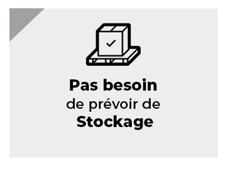 pas-de-stockage Pas besoin de prévoir de Stockage